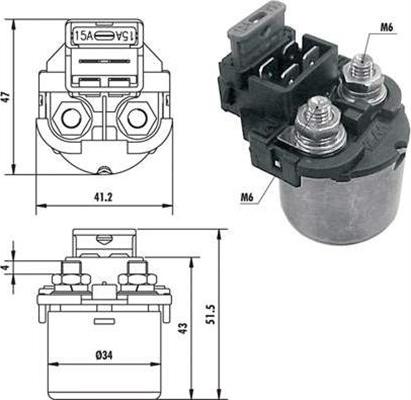 Magneti Marelli 940113050001 - Тягове реле, стартер autocars.com.ua