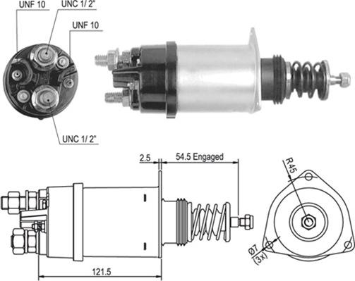 Magneti Marelli 940113050005 - Тяговое реле, стартер avtokuzovplus.com.ua