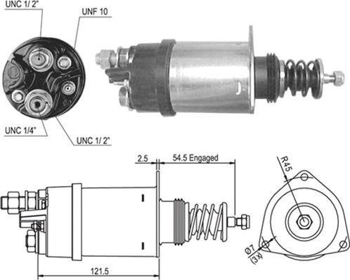 Magneti Marelli 940113050006 - Тяговое реле, стартер autodnr.net