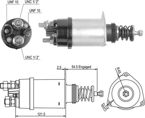 Magneti Marelli 940113050007 - Тягове реле, стартер autocars.com.ua