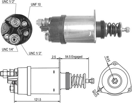 Magneti Marelli 940113050009 - Тягове реле, стартер autocars.com.ua