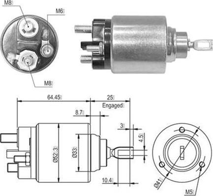 Magneti Marelli 940113050010 - Тягове реле, стартер autocars.com.ua