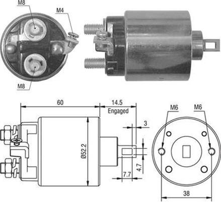 Magneti Marelli 940113050022 - Тягове реле, стартер autocars.com.ua