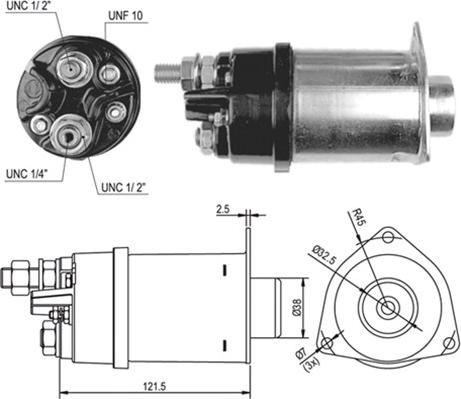 Magneti Marelli 940113050027 - Тяговое реле, стартер autodnr.net