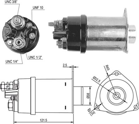 Magneti Marelli 940113050029 - Тяговое реле, стартер autodnr.net