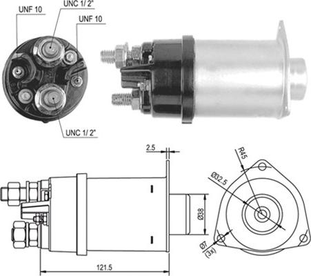 Magneti Marelli 940113050032 - Тягове реле, стартер autocars.com.ua