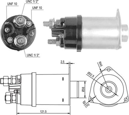 Magneti Marelli 940113050033 - Тяговое реле, стартер avtokuzovplus.com.ua