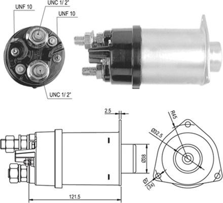 Magneti Marelli 940113050034 - Тягове реле, стартер autocars.com.ua