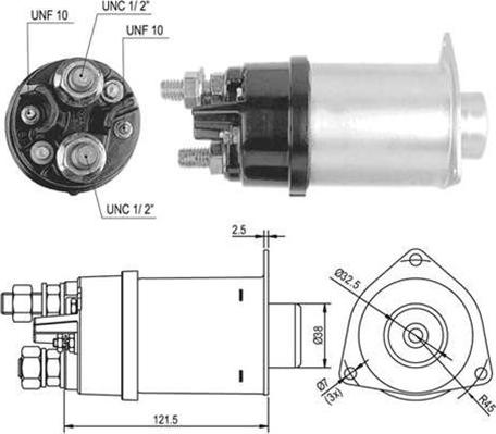 Magneti Marelli 940113050036 - Тягове реле, стартер autocars.com.ua