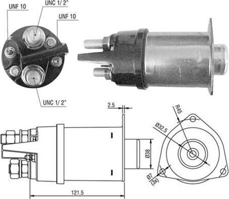 Magneti Marelli 940113050043 - Тягове реле, стартер autocars.com.ua