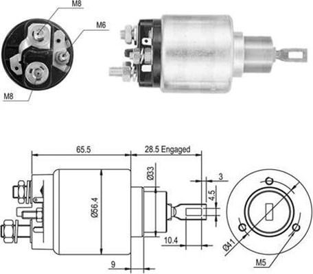 Magneti Marelli 940113050046 - Тягове реле, стартер autocars.com.ua