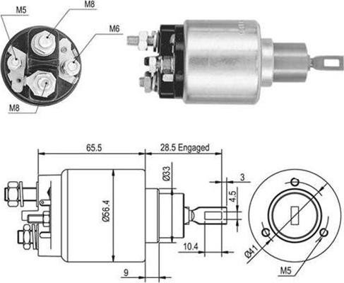 Magneti Marelli 940113050048 - Тяговое реле, стартер avtokuzovplus.com.ua