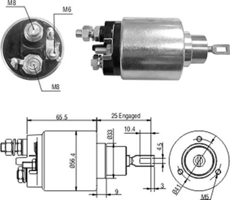 Magneti Marelli 940113050052 - Тяговое реле, стартер avtokuzovplus.com.ua