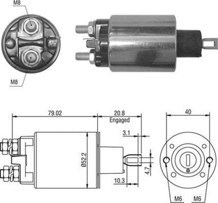 Magneti Marelli 940113050053 - Тягове реле, стартер autocars.com.ua