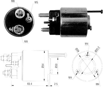 Magneti Marelli 940113050065 - Тягове реле, стартер autocars.com.ua