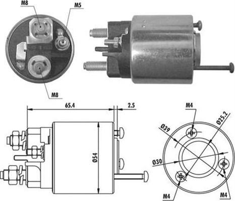 Magneti Marelli 940113050066 - Тяговое реле, стартер avtokuzovplus.com.ua