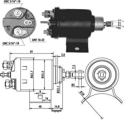 Magneti Marelli 940113050073 - Тягове реле, стартер autocars.com.ua