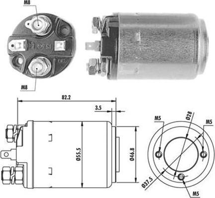 Magneti Marelli 940113050081 - Тягове реле, стартер autocars.com.ua