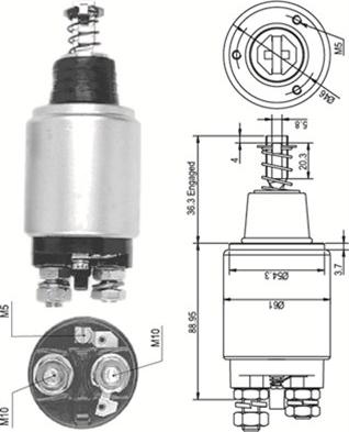 Magneti Marelli 940113050101 - Тяговое реле, стартер avtokuzovplus.com.ua