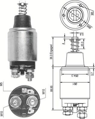 Magneti Marelli 940113050111 - Тяговое реле, стартер avtokuzovplus.com.ua