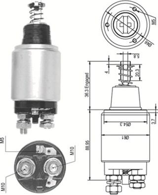 Magneti Marelli 940113050113 - Тяговое реле, стартер avtokuzovplus.com.ua