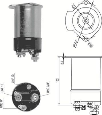 Magneti Marelli 940113050114 - Тягове реле, стартер autocars.com.ua