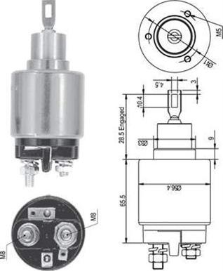 Magneti Marelli 940113050127 - Тяговое реле, стартер avtokuzovplus.com.ua