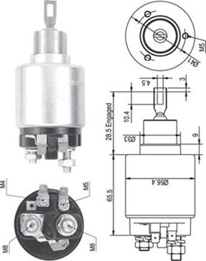 Magneti Marelli 940113050133 - Тяговое реле, стартер avtokuzovplus.com.ua