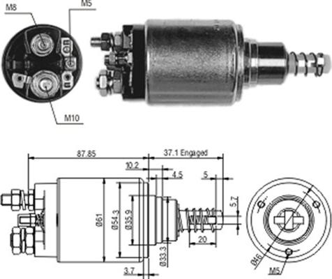 Magneti Marelli 940113050193 - Тягове реле, стартер autocars.com.ua