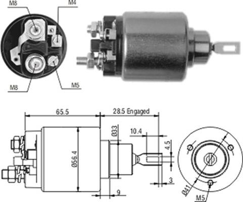 Magneti Marelli 940113050202 - Тяговое реле, стартер avtokuzovplus.com.ua