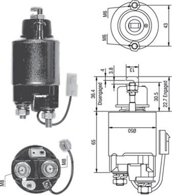 Magneti Marelli 940113050232 - Тягове реле, стартер autocars.com.ua