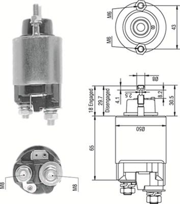 Magneti Marelli 940113050233 - Тягове реле, стартер autocars.com.ua