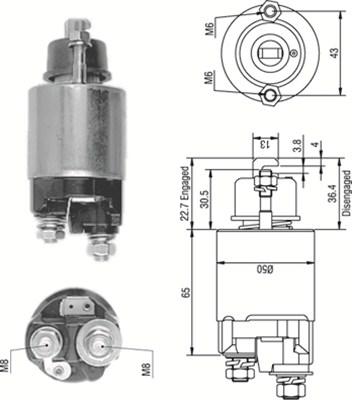 Magneti Marelli 940113050234 - Тягове реле, стартер autocars.com.ua