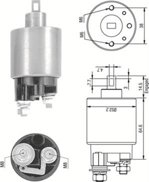 Magneti Marelli 940113050239 - Тяговое реле, стартер avtokuzovplus.com.ua