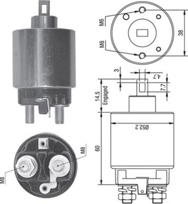 Magneti Marelli 940113050241 - Тяговое реле, стартер autodnr.net