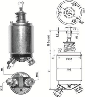 Magneti Marelli 940113050253 - Тягове реле, стартер autocars.com.ua