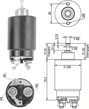 Magneti Marelli 940113050265 - Тяговое реле, стартер avtokuzovplus.com.ua