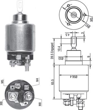 Magneti Marelli 940113050268 - Тяговое реле, стартер avtokuzovplus.com.ua