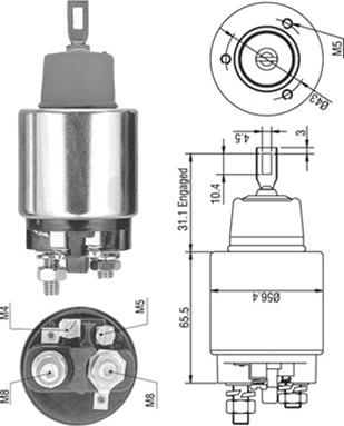 Magneti Marelli 940113050269 - Тяговое реле, стартер autodnr.net