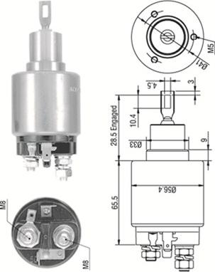 Magneti Marelli 940113050270 - Тяговое реле, стартер avtokuzovplus.com.ua