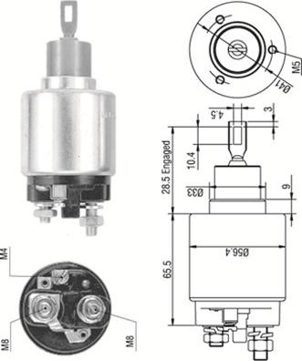 Magneti Marelli 940113050274 - Тяговое реле, стартер avtokuzovplus.com.ua