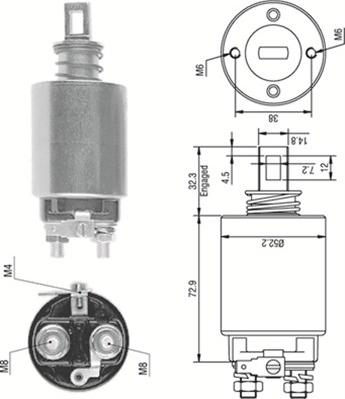 Magneti Marelli 940113050279 - Тяговое реле, стартер avtokuzovplus.com.ua