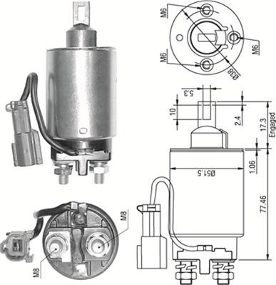 Magneti Marelli 940113050292 - Тягове реле, стартер autocars.com.ua