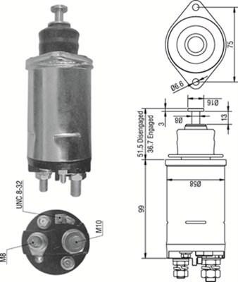 Magneti Marelli 940113050297 - Тягове реле, стартер autocars.com.ua