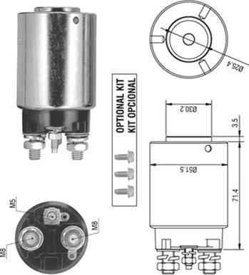 Magneti Marelli 940113050317 - Тяговое реле, стартер autodnr.net