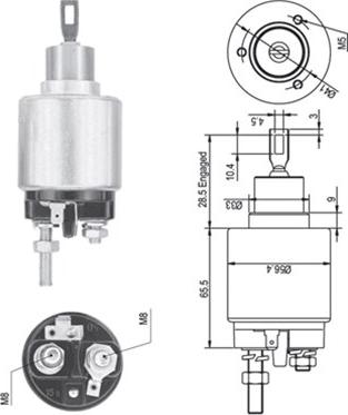 Magneti Marelli 940113050325 - Тягове реле, стартер autocars.com.ua