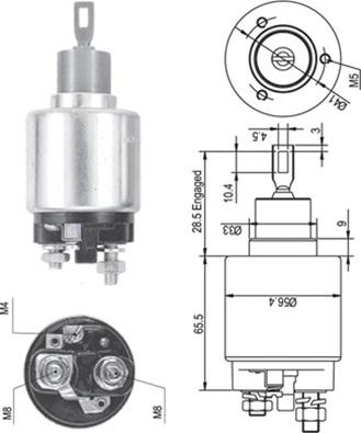 Magneti Marelli 940113050328 - Тягове реле, стартер autocars.com.ua