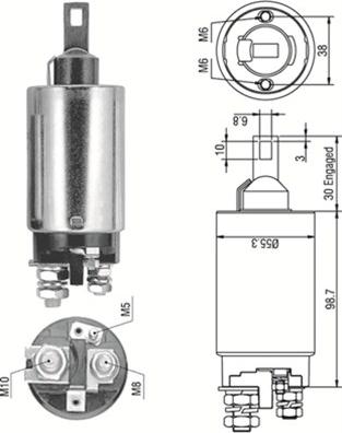 Magneti Marelli 940113050329 - Тяговое реле, стартер avtokuzovplus.com.ua