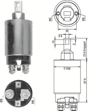 Magneti Marelli 940113050330 - Тягове реле, стартер autocars.com.ua