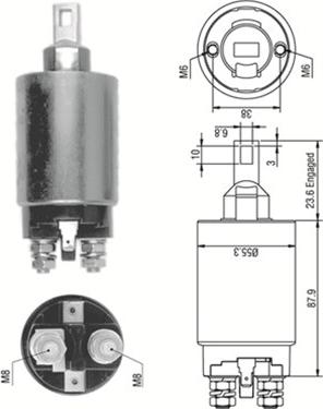 Magneti Marelli 940113050332 - Тяговое реле, стартер autodnr.net